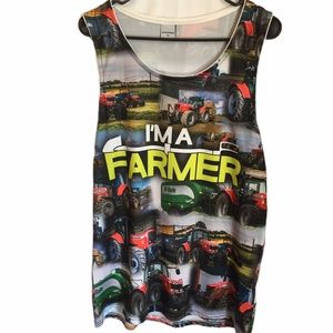 🐞Zootop Bear “I’m A Farmer” Tank XXL